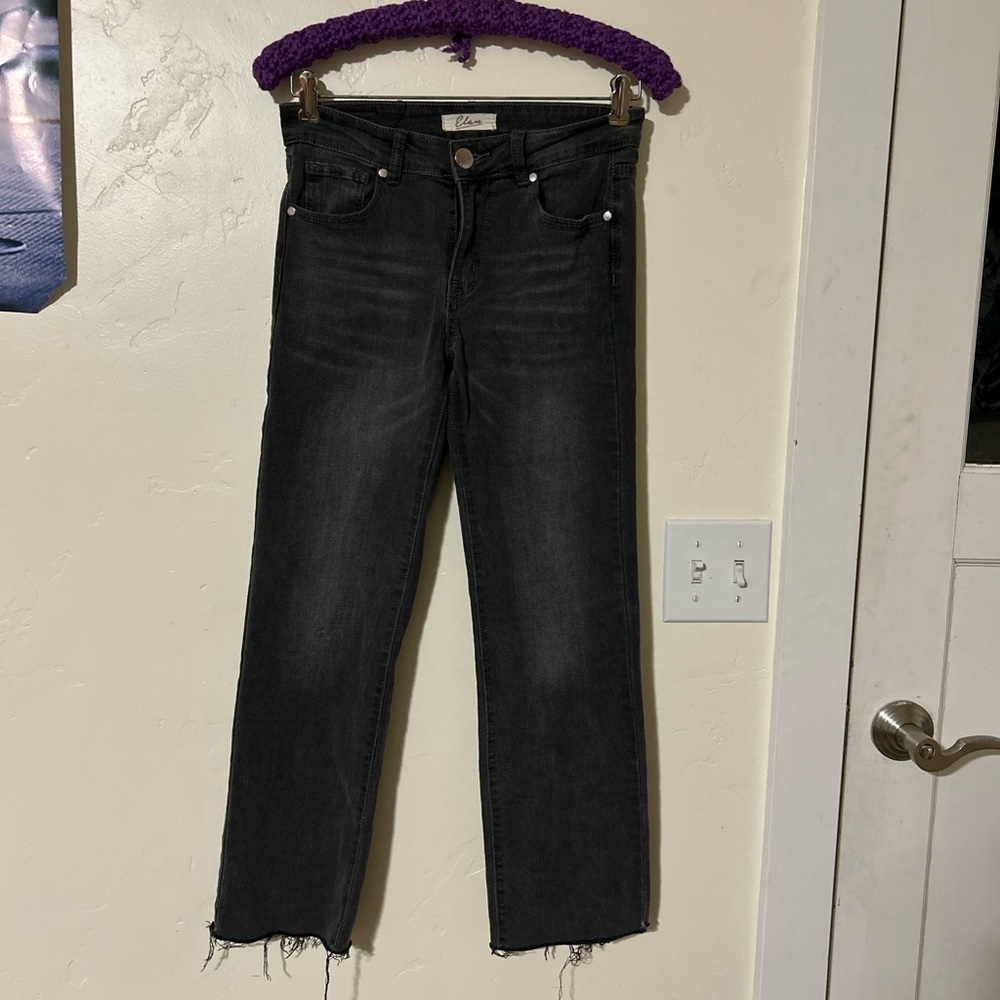 Elan Women's Black Straight Leg Jeans